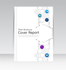 Cover Report abstract design background in A4 size