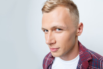 Handsome guy looking at you