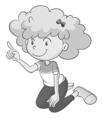Girl pointing