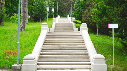 garden and stair in the park