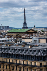 Panorama of Paris. View from Printemps store. France.