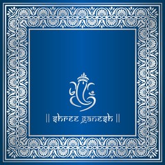 Ganesha, Hindu wedding card, royal Rajasthan, India