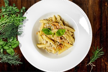 Pasta, italian, meal.