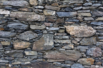 Wall made of shale rock in Cinque Terre
