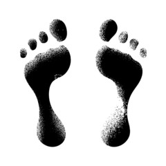 Human footprints