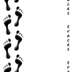 Seamless trail of footprints - 85926561