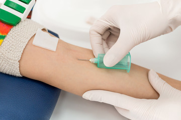 Obraz na płótnie Canvas Blood test from vein