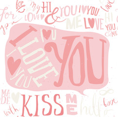 Love seamless pattern