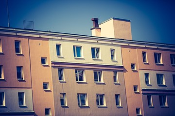 Obraz premium Vintage photo of block of flats abstraction