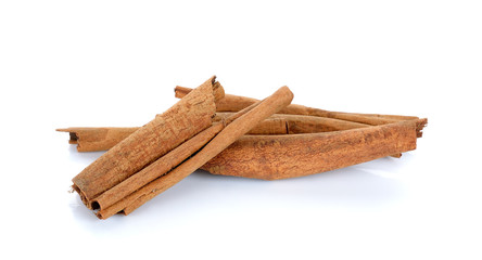 Cinnamon isolated on the white background