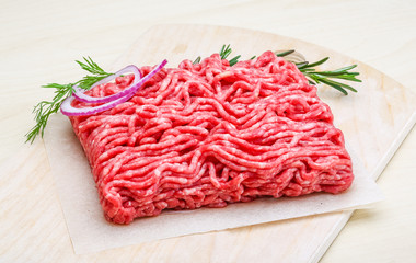 Raw beef minced meat