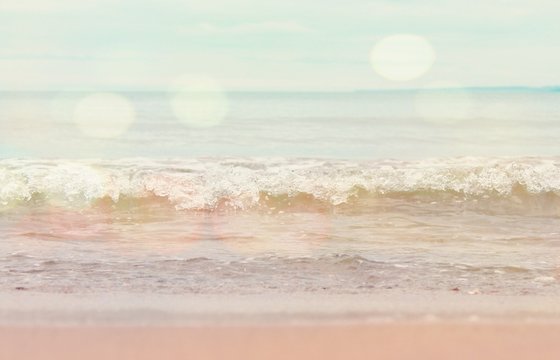 Dreamy beach and surf background