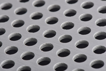detail texture of aluminum plate with hole