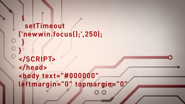 Computer Code and Circuits Red Lite
