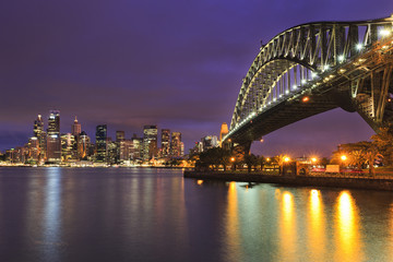 Fototapeta premium Sydney CBD Bridge 31 mm Sunset