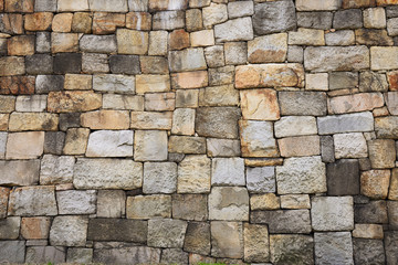 detail of rampart in Suwon Hwaseong, Korea