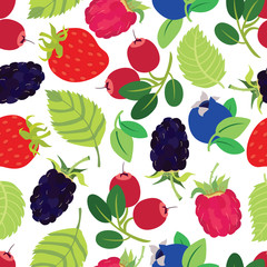 Berries seamless pattern