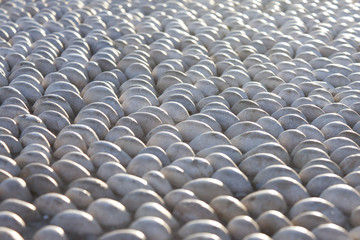Obraz premium road paved with small pebbles