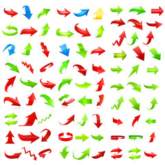 Arrow icon set. Vector