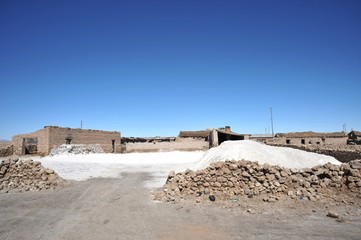 The salt cellars on lake Uyuni