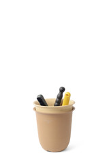 plastic pots and tools