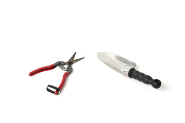 trowel and scissor for gardening