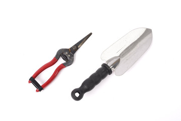 trowel and scissor for gardening