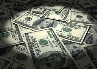 Money background from dollars