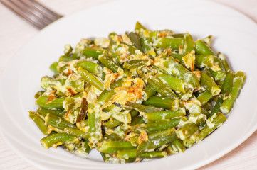 fried green string beans
