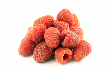 Raspberry on a white background