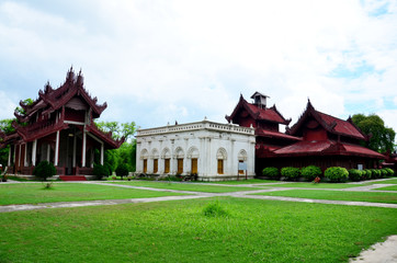 Fototapeta na wymiar Mandalay Palace in Mandalay, Myanmar.