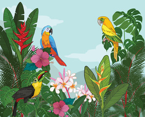 Tropical Paradise vector illustration