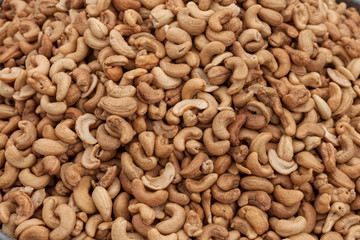 Pile of cashew nuts