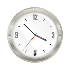 vector round mechanical gold watch with a white dial and black numbers