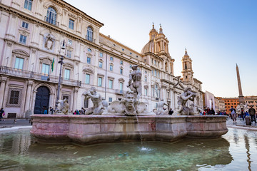 Naklejka na ściany i meble Piazza Navona landmark of Rome, Italy