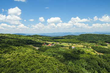 Obraz premium Idyllic landscape in Zumberak, Croatia, summer view
