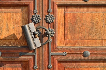 traditional old door lock of Korean architecture