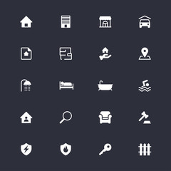 Real estate simple icons