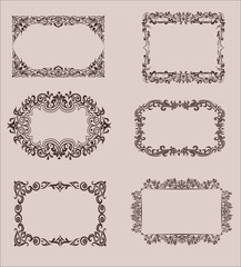 Set of Calligraphic Design Elements and Page Decoration