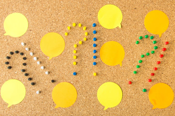 cork board pinned note file