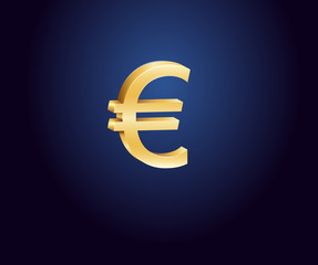 Golden euro sign
