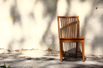Closeup of abandoned chair