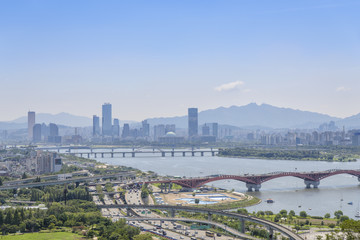 Fototapeta na wymiar landscape of seoul city