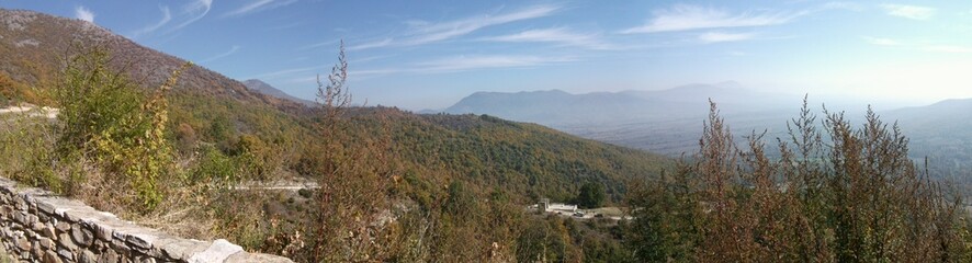 Fototapeta premium Macedonia. The Zrze Monastery. Landscape.