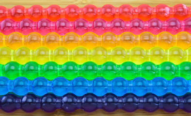 Background of Rainbow jelly stick for LGBT concept