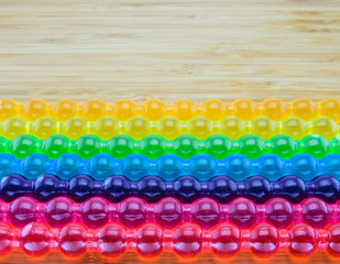 Background of Rainbow jelly stick for LGBT concept