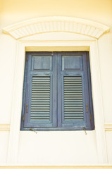 Old shutters closed, Old window
