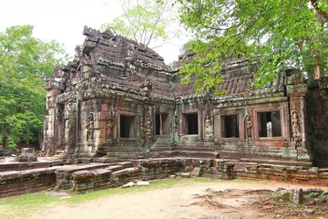 Naklejka premium Ta Prohm temple is UNESCO's world heritage in Siem Reap, Cambodia
