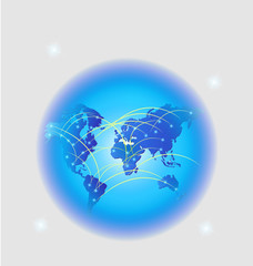 World trade internet web network connection