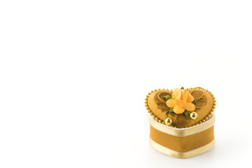 gold heart box